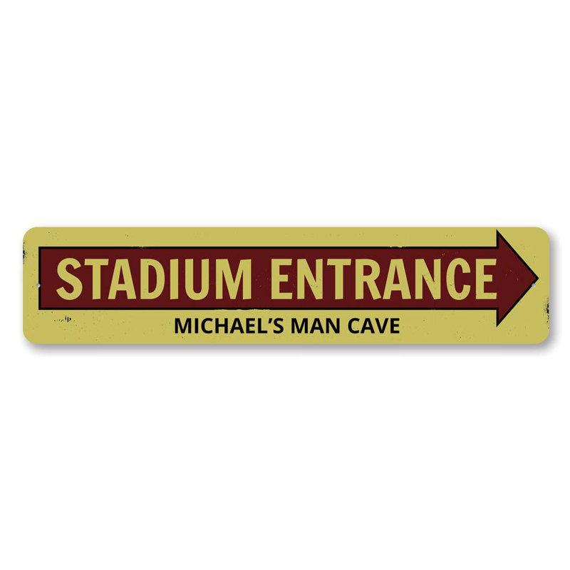 Plaque d'entrée en aluminium pour stade, H 4 po x l 18 po x P 0,04 po