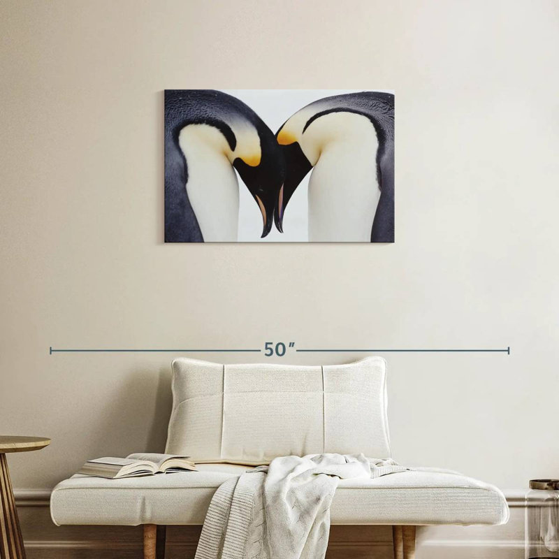 Brampt Two Emperor Penguins, 20" H x 30" W