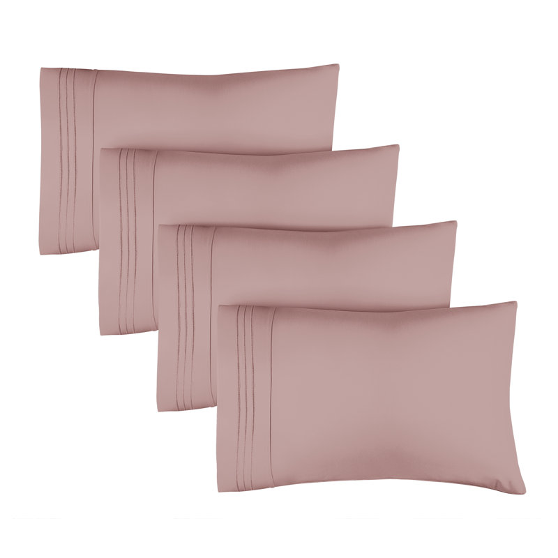 Ensemble de 4 taies d'oreiller Soft Soft, Grand lit, Mauve