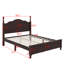 Lit plateforme en bois de style rétro avec support en lattes de bois-239406040-239406045