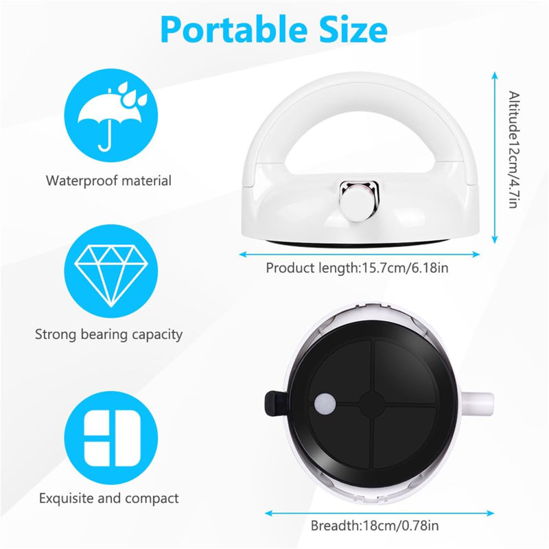 Hosler Suction Bathroom Grab Rails, 2 Pcs Safety Shower Handle With Suction Cup, Suction Grab Rail Shower Support Handle, Portable Grab Bars, No Drilling Needed For Elderly And Disability Aids