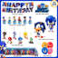 35 pièces d'articles de fête d'anniversaire Sonic, ensemble de décorations de fête Sonic pour enfants