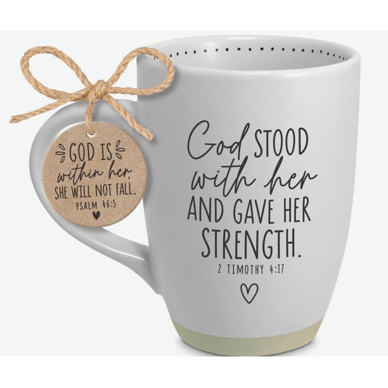 Coffee Mug She Inspire God Stood With Her