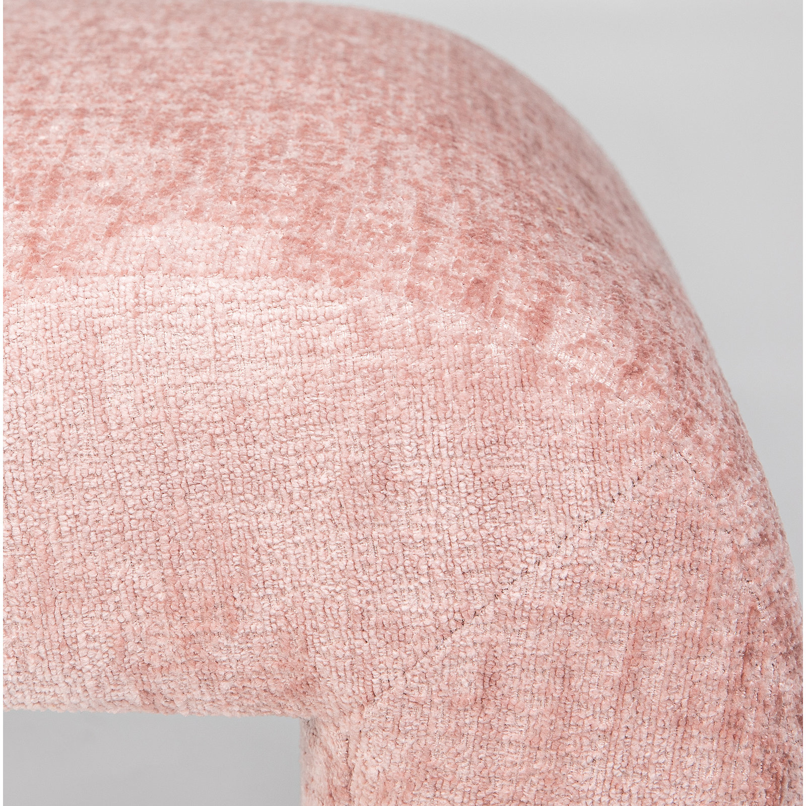 Diedrick Bench, Gwen Pink Microsuede, 19" H x 48" W x 19" D