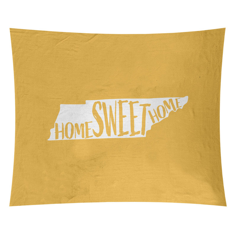 Tapisserie Home Sweet Tennessee, Jaune, H 27,5 po x l 37,5 po