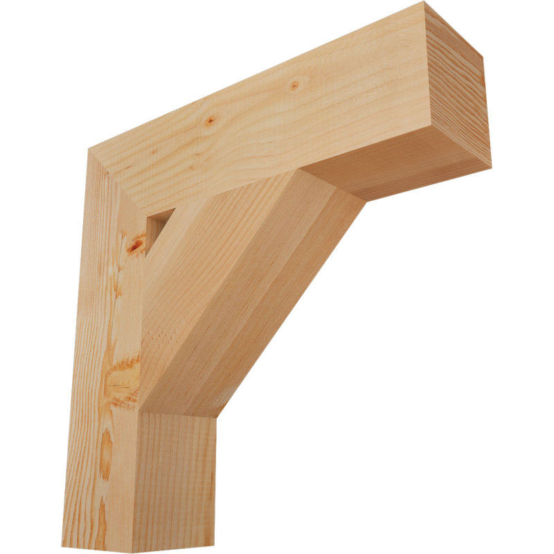 Support de bloc traditionnel, Douglas (lisse), H 22 po x l 5,5 po x P 22 po