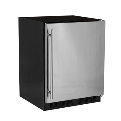 Marvel 24"W. Low Profile 4.9 Cu.Ft. Built-In High Capacity Mini-Refrigerator - Stainless Steel