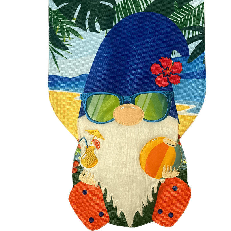 Summertime Gnome House Flag