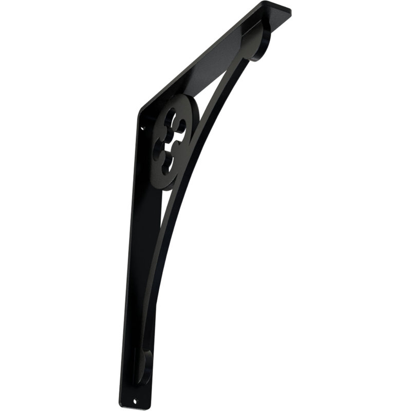 Support en fer forgé Crawley, H 12 po x l 1,5 po x P 10 po, Noir