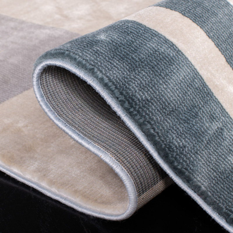 Tapis beige à motif géométrique Aslin, Rectangle 8 pi x 10 pi