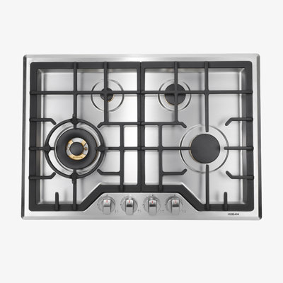 ROBAM Turbo Flame Series 30" Gas Cooktop - 4 Brass Burners,Built-in NG/LPG Convertible Gas Stove,Flameout Protection  G413
