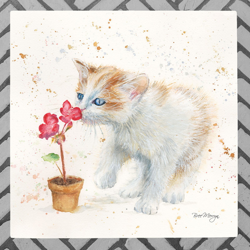 Fizz Cat Bree Merryn Artwork Ceramic Tile Wall Décor