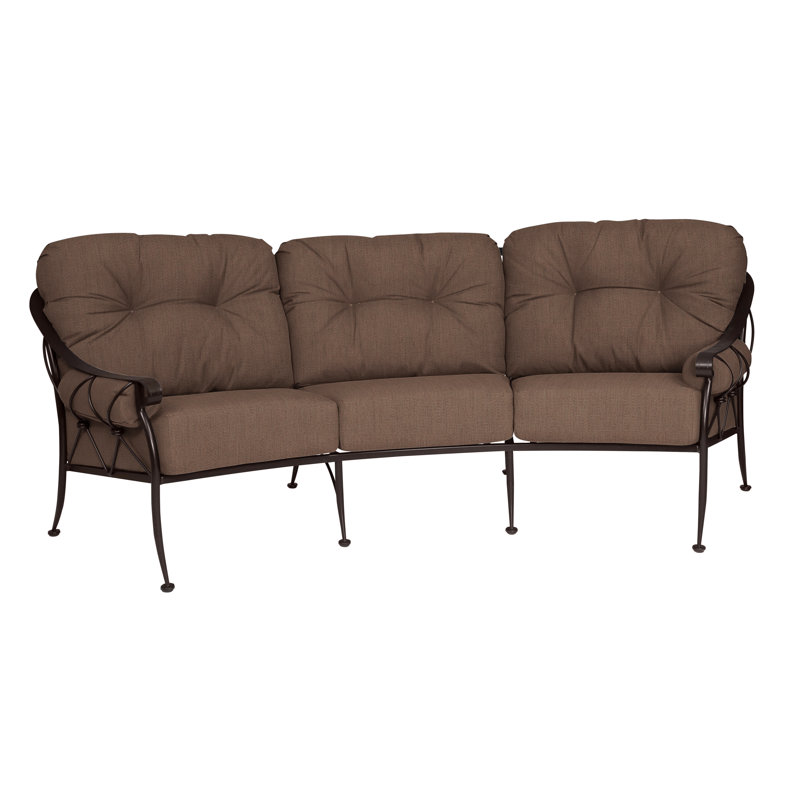 Derby Outdoor 3 - Seat Patio Sofa, Canvas Bird's Eye Sunbrella® Canvas, Chestnut Brown