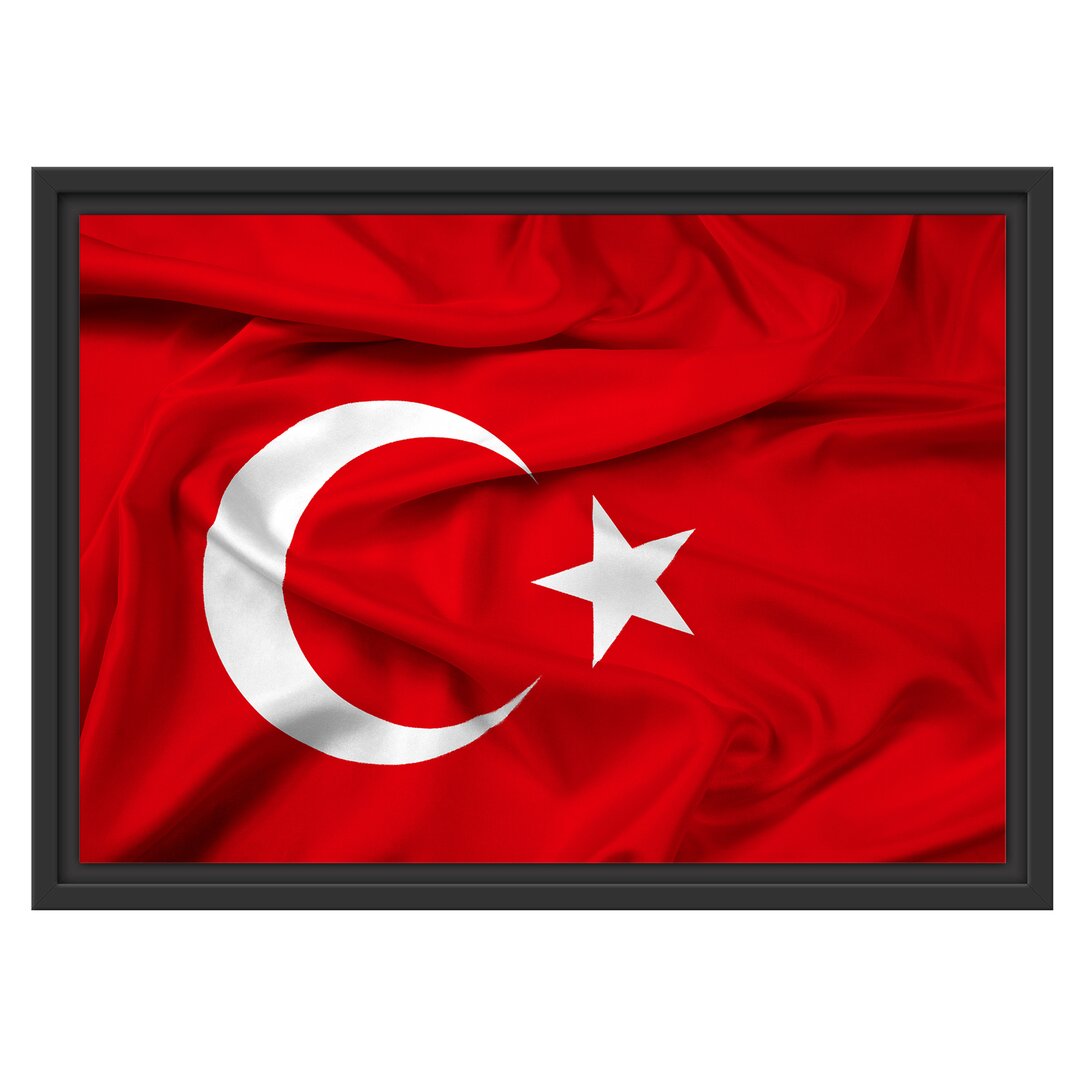 Gerahmtes Wandbild Turkey flag Türkei Flagge