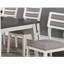 Magnifique ensemble unique de 2 chaises d'appoint blanches et grises pour la salle à manger