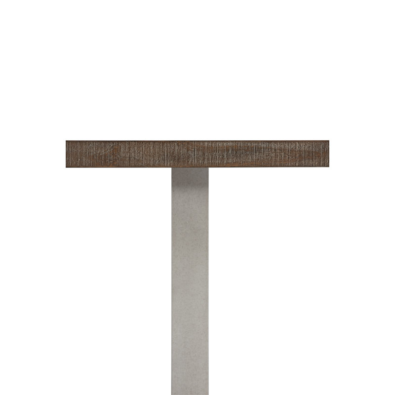 Sable Brown Reclaimed Wood Dining Table with Steel Base