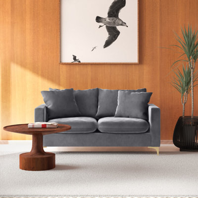 Naomi 58" Velvet Square Arm Loveseat