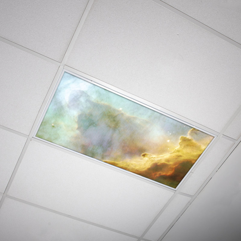 Astronomy Fluorescent Light Covers for Ceiling Lights - For 2x4 Light Fixture - by Octo Lights