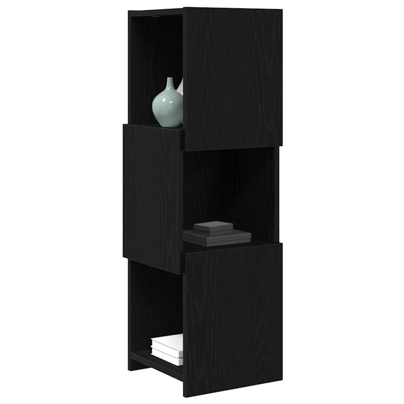 Corner Accent Chest, 95cm H x 30.5cm W x 30cm D, Black Oak