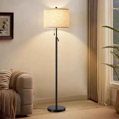 Vondell 64'' Modern Marble Floor Lamp Flexible Adjustment Height with Pull Chain Switch