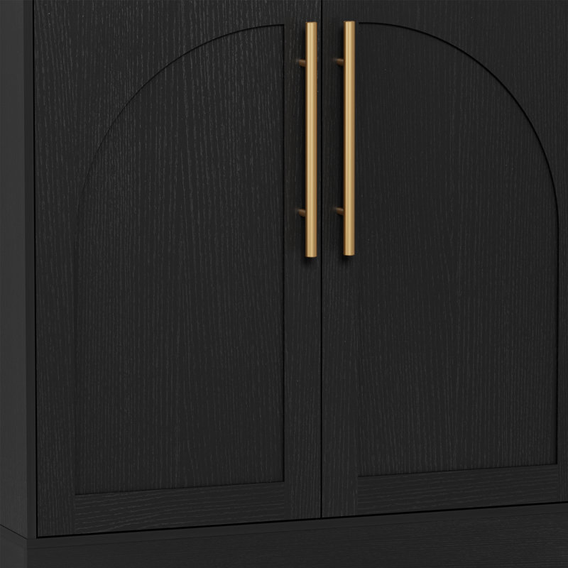 2-Door Storage Cabinet, Black