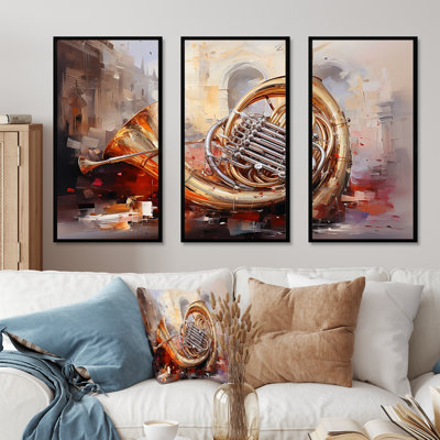 Tubas Embrace Grand A Broad Golden Arc II - musique, art mural