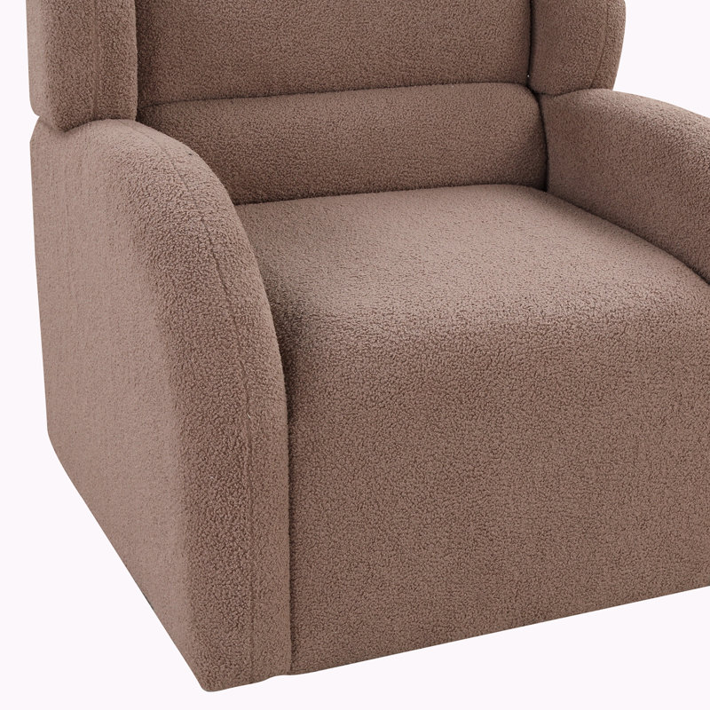 Fauteuil pivotant et demi Aubuchon, Velours brun