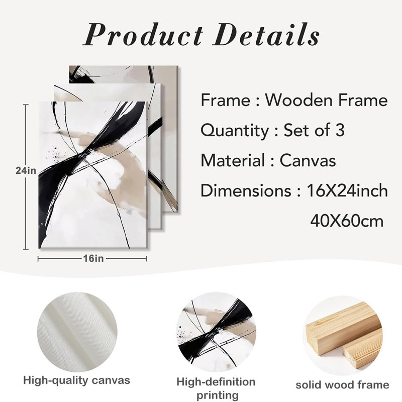 3 Piece Wrapped Canvas Print