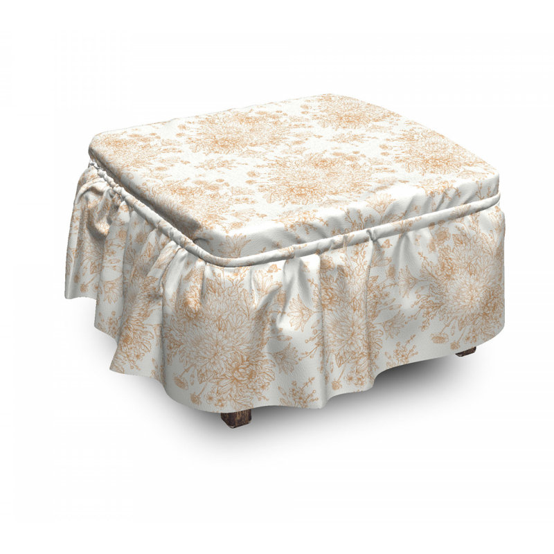 Housse pour de bouquet de repose-pieds en monochrome doux