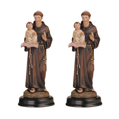 "Ensemble de 2 pièces" ICE ARMOUR 5 "Saint Anthony tenant la statue de l'enfant Jésus Anthony de Padoue