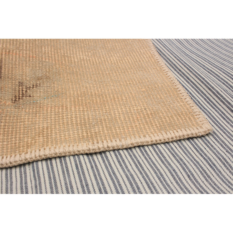 Tapis décoratif en laine de conception unique 4 pi 8 po x 6 pi 8 po Beniamino noué à la main New Age