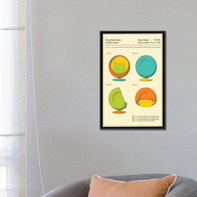 «Eero Aarnio (ASKO) Globe Chair Brevet», impression sur toile