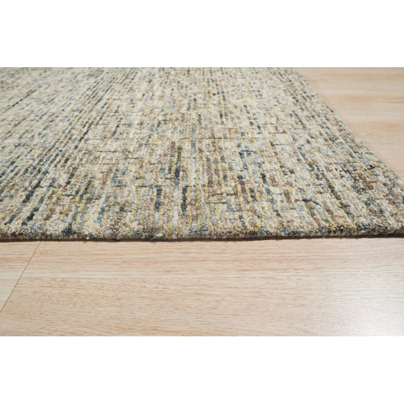 Hand Tufted Wool Area Rug, Blue