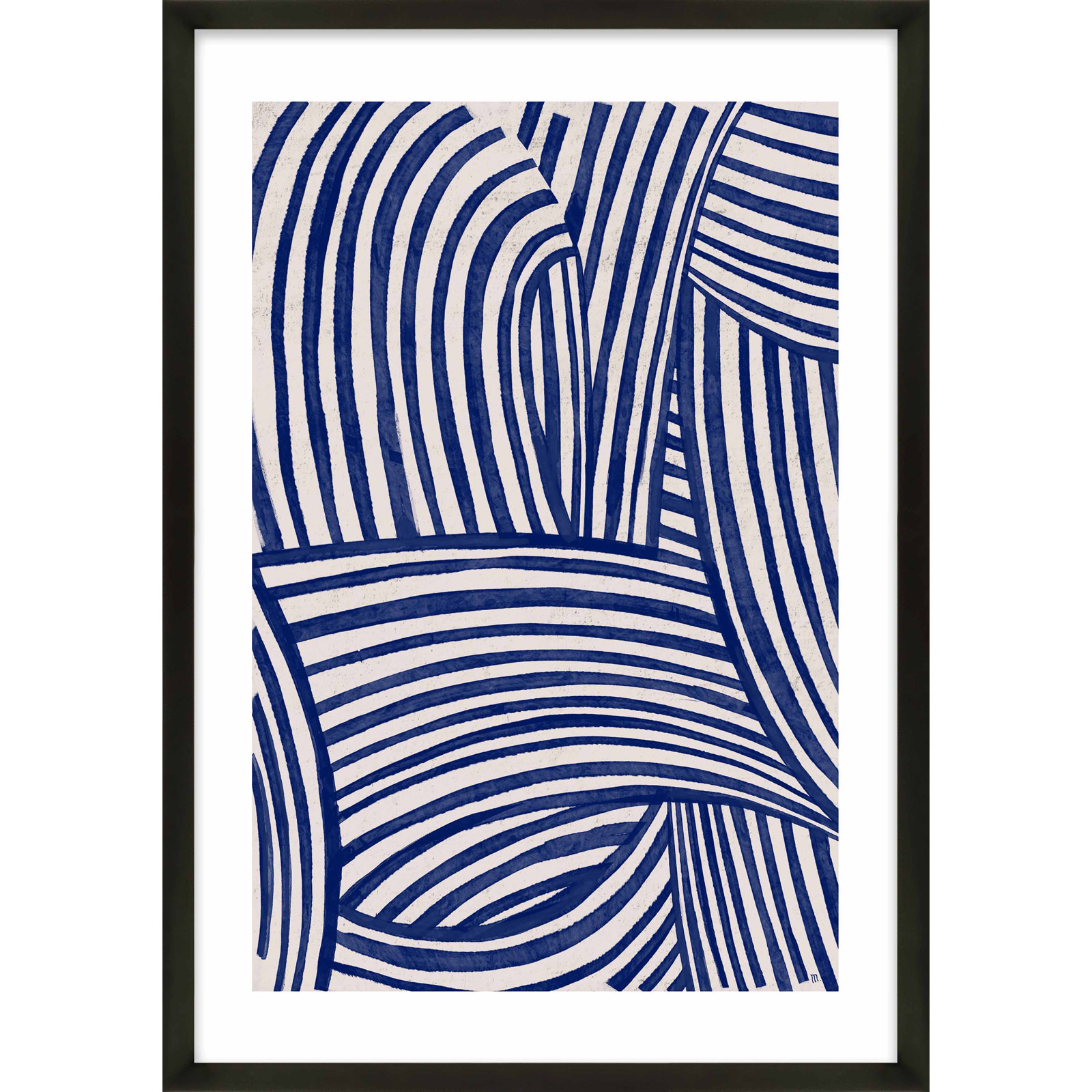 17.5" W x 25" H, Black Framed