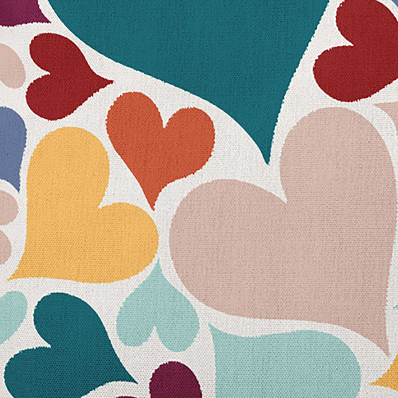 Housse de coussin rectangulaire en polyester , Bleu sarcelle apétit / orange / beige