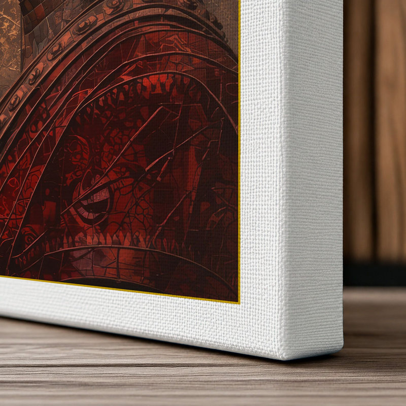Buddha in Contemplation Japandi - Wrapped Canvas, 30x20 - 76.2 x 50.8 cm, White Border