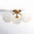 Luanda Glass Semi Flush Mount-66310881