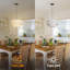 Luminaire suspendu en forme de tambour double moderne de 18 po, grand lustre suspendu avec abat-jour en tissu double couche, idéal pour la salle à manger, le salon, la chambre à coucher et la cuisine-858722085