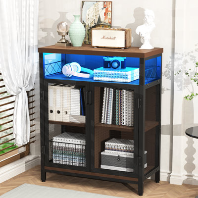 Armoire de bar à café pour les boissons alcoolisées, organisateur de station de café avec portes pour la cuisine à domicile, armoire de rangement pour la salle à manger, station de café de campagne pour le vin