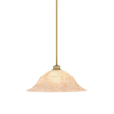 Stem Hung Pendant Shown With 20" Italian Marble Glass