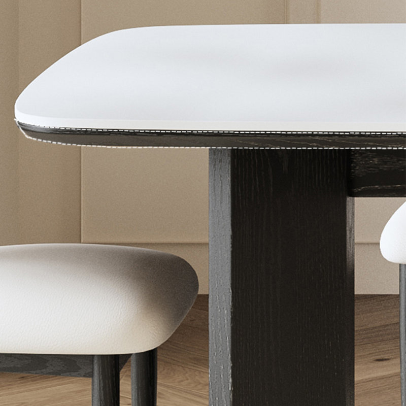 Combinaison de table de salle à manger luxueuse et de chaises, H 29,52 po x L 70,86 po x l 31,49 po