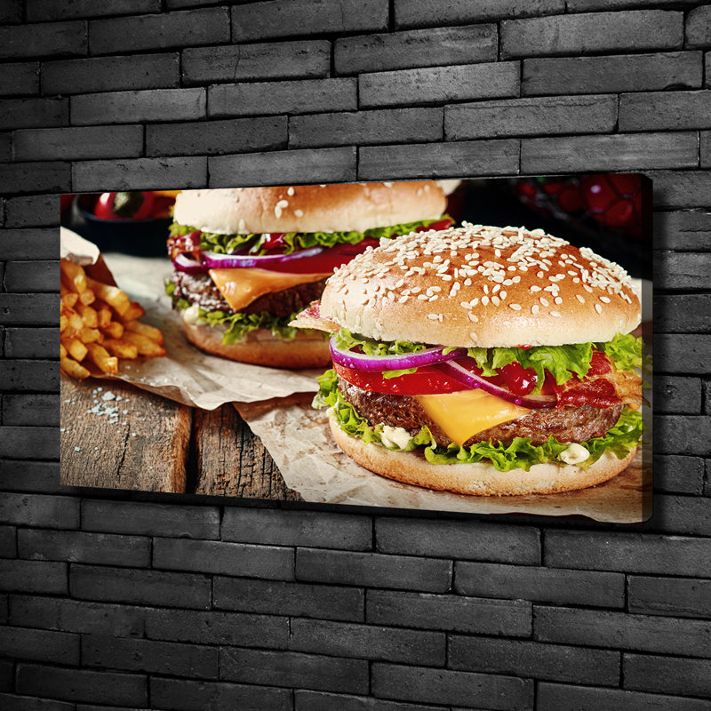 Hamburgers - Wrapped Canvas Print