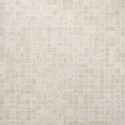 Carreau de mosaïque pour mur et plancher en porcelaine 2 po x 2 po Essential Travertine