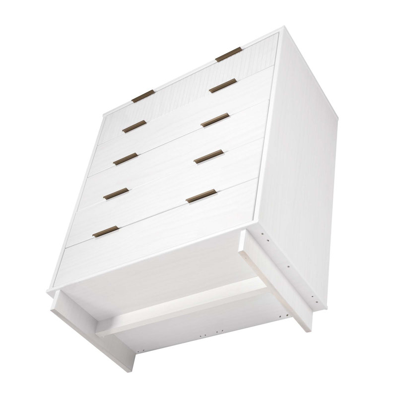 Commode 38 "Granville en blanc (5 tiroirs), Blanc