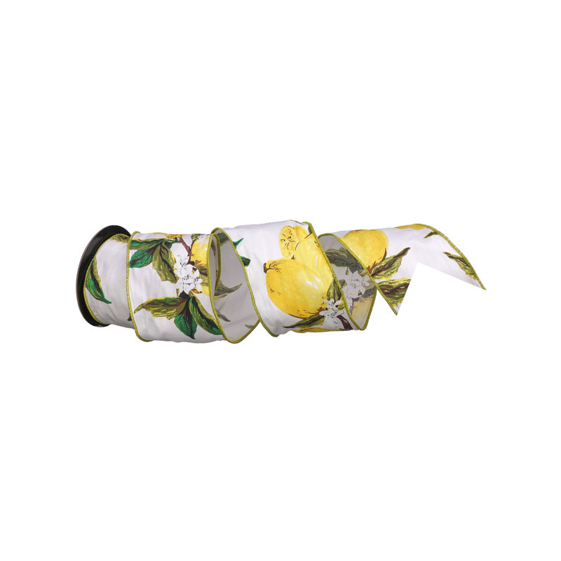 Ruban citron et feuille