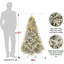 Arbre de Noël en PE / PVC floqué pré-éclairé, lumières DEL, base en métal-626547518