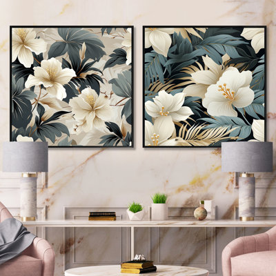 Northfields - Floral Square Collage Set Of 2
