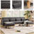 113.4" W U-Shaped Chenille Sectional Sofa With 2 Chaises, 3-Level Adjustable Backrest & Solid Wood-575702494