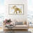 Oliver Gal " Golden Elephant Marble And Ink, Marble Elephant Modern White "-71090018-71090028