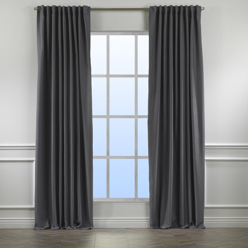 Extra Wide & Extra Long Custom Made Decorative Single Panel, Anthracite, 100" W x 192" L